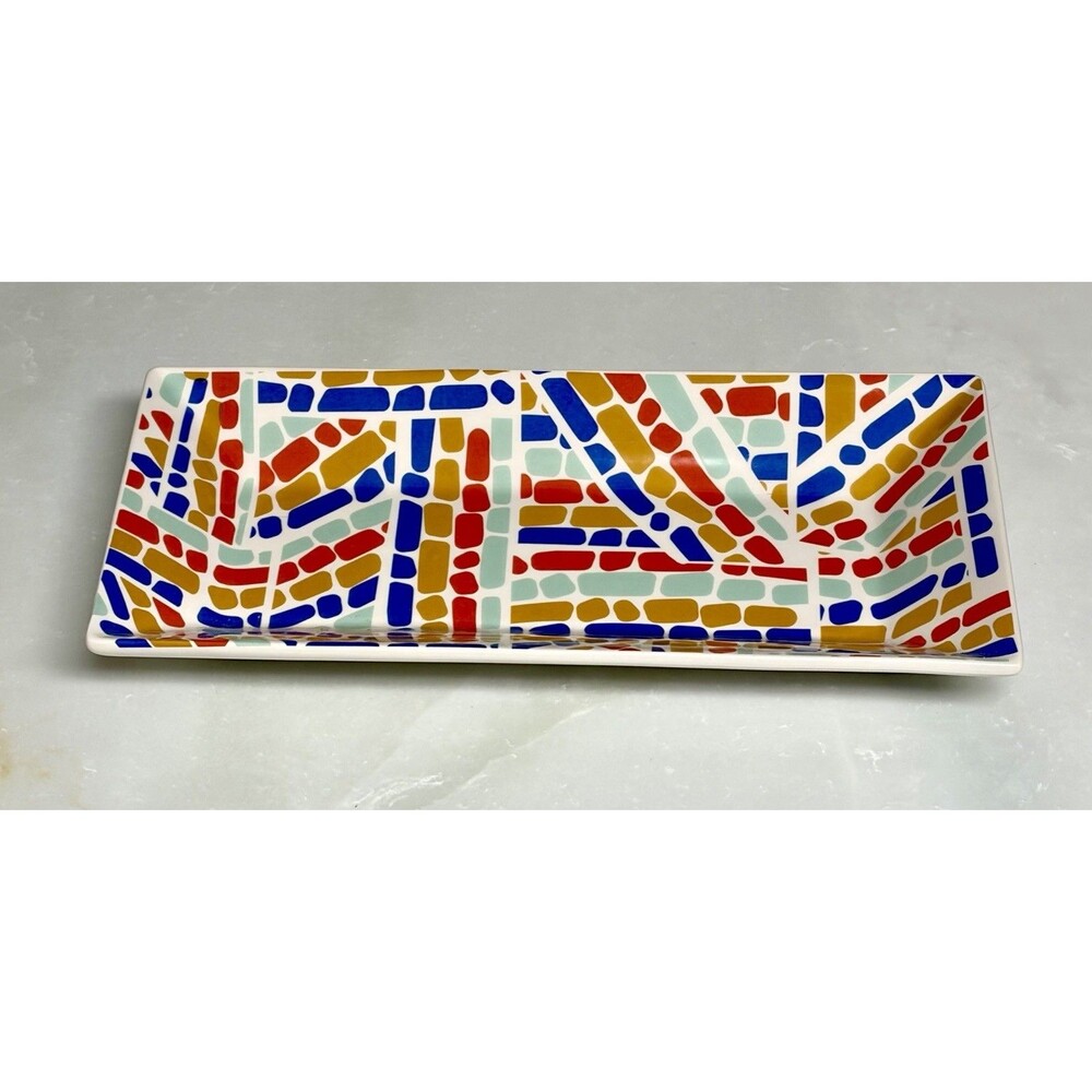 Coton Colors Restored Retro Layered Scoop Rectangle Tray - New